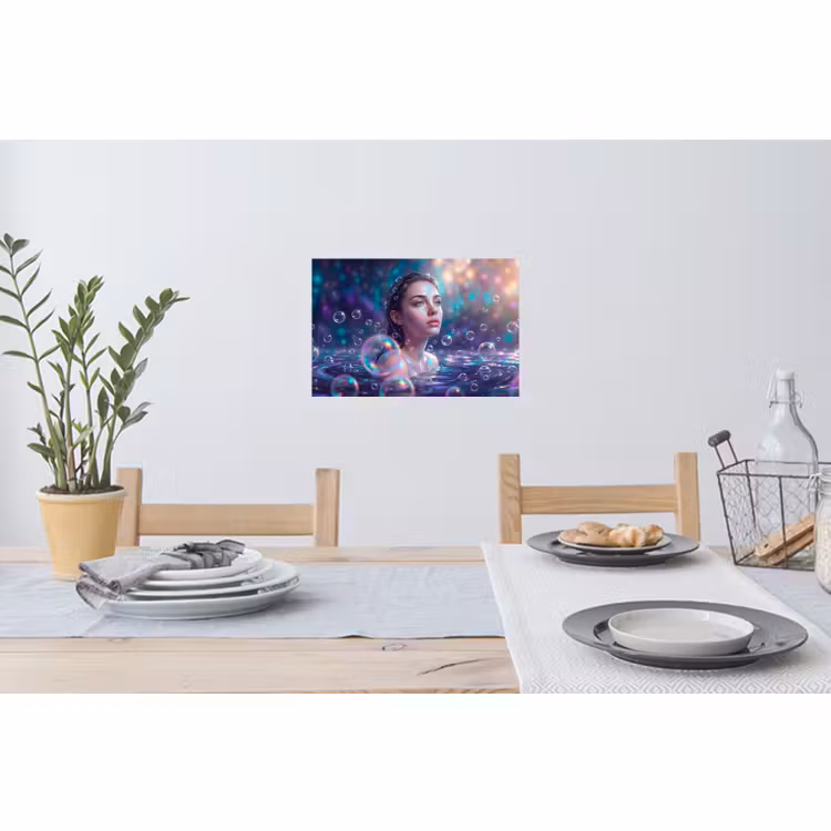 Muursticker - Vrouw - Water - Portret - Kleurrijk - Modern — 3