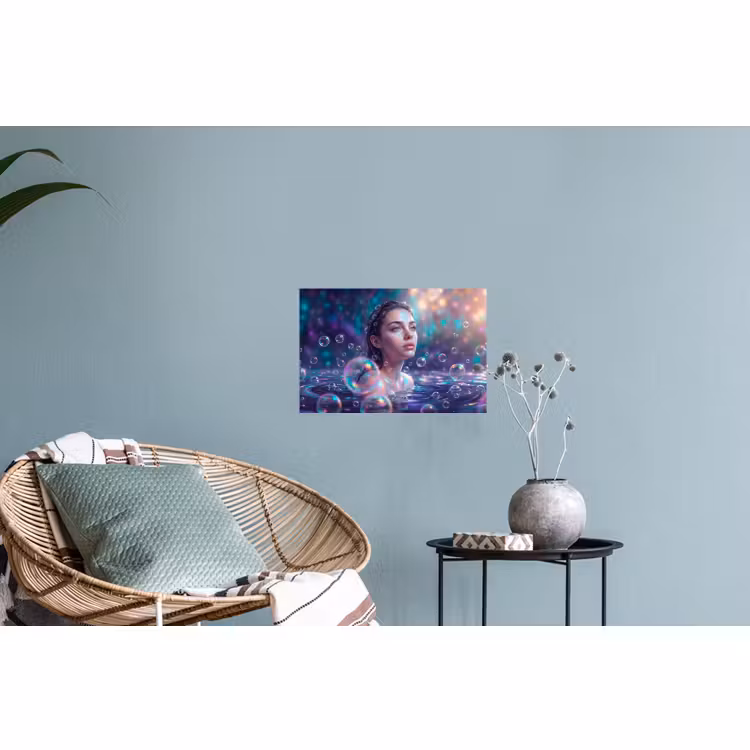 Muursticker - Vrouw - Water - Portret - Kleurrijk - Modern — 4