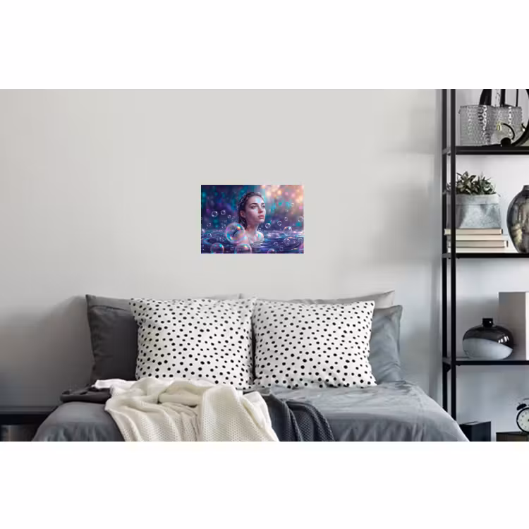 Muursticker - Vrouw - Water - Portret - Kleurrijk - Modern — 5