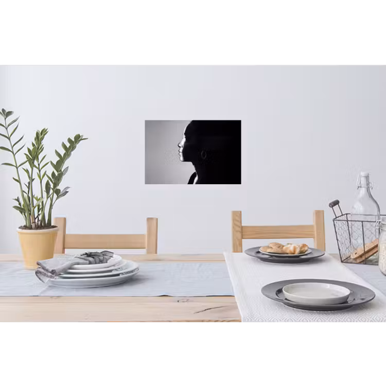 Muursticker - Vrouw - Profiel - Mensen - Zwart-wit — 3