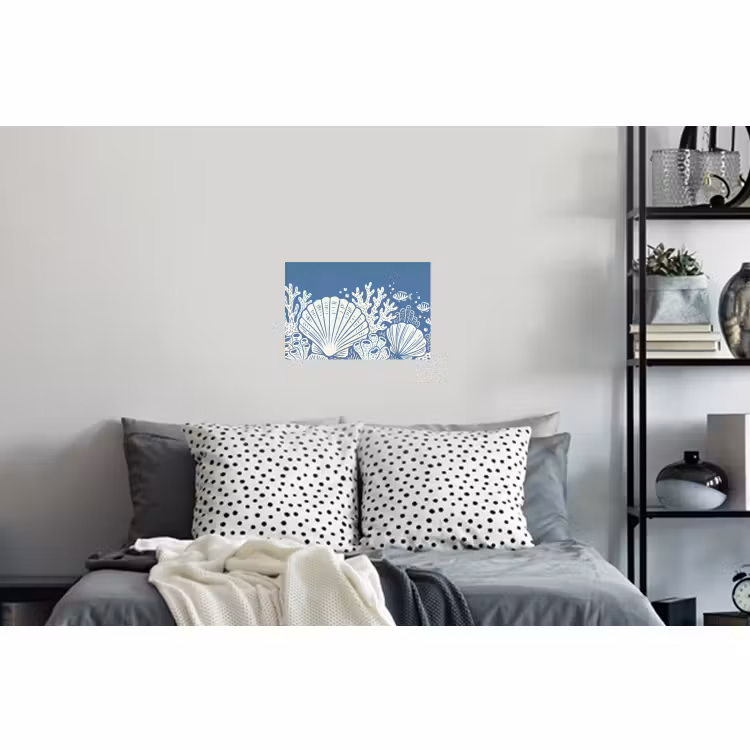 Muursticker - Zeeleven - Koraal - Schelp - Vis - Illustratie - Onderwater — 5