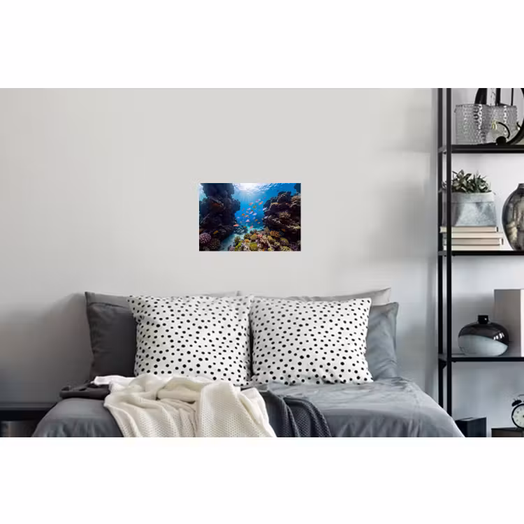 Muursticker - Vis - Koraalrif - Onderwater - Levendig - Blauw — 5