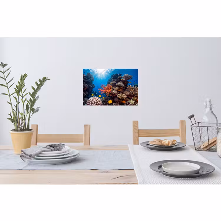 Muursticker - Zee - Koraalrif - Natuur - Levendig - Blauw — 3