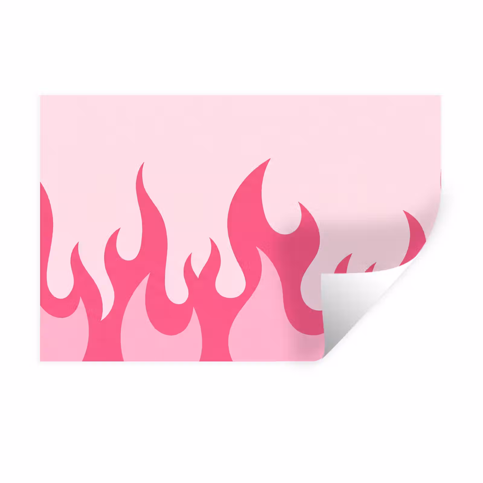Muursticker - Vlammen - Patroon - Abstract - Modern - Roze — 1