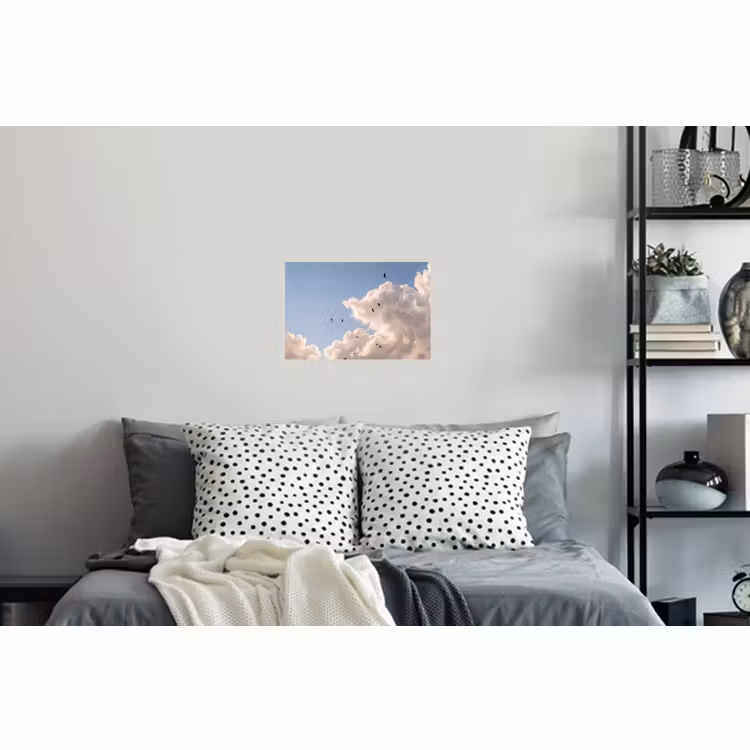 Muursticker - Vogel - Vlucht - Wolken - Natuur - Blauw — 5