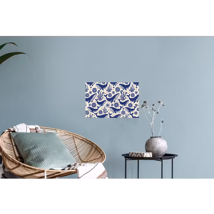 Muursticker - Walvis - Onderwater - Dieren - Abstract - Blauw — 4