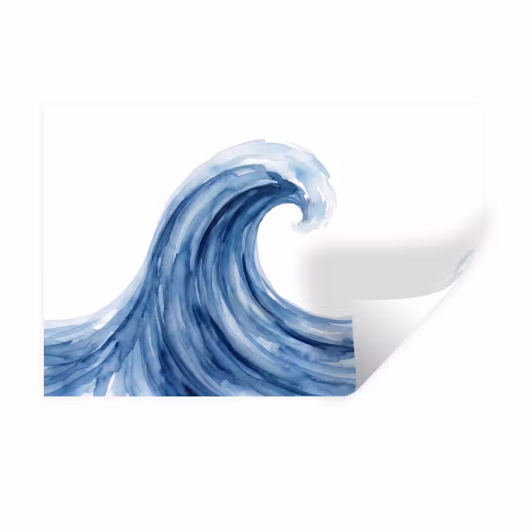 Muursticker - Water - Beweging - Natuur - Modern - Blauw — 1