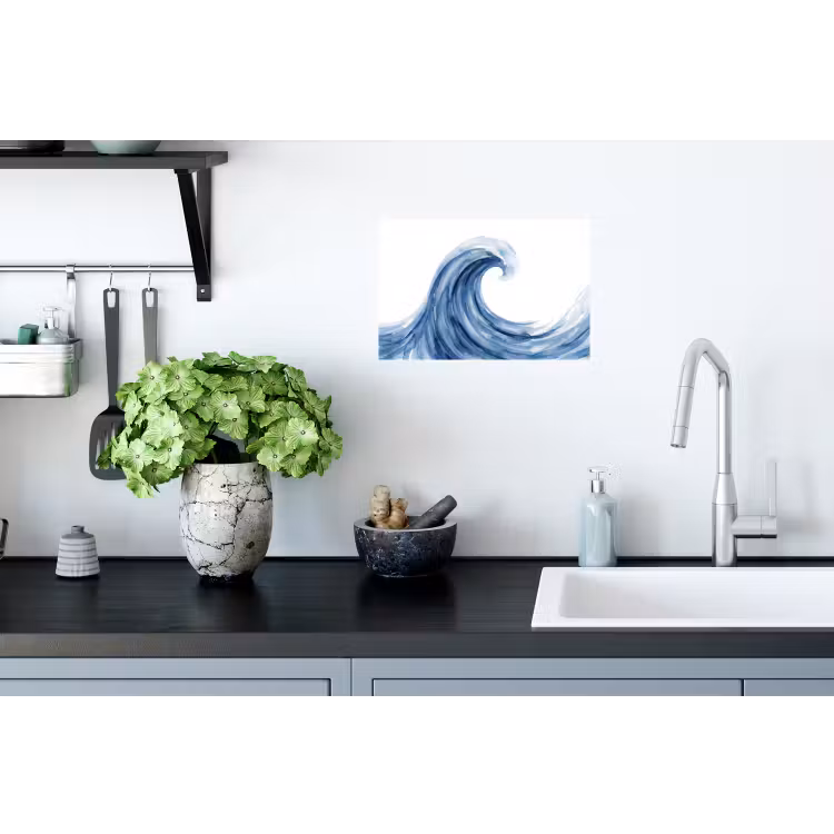 Muursticker - Water - Beweging - Natuur - Modern - Blauw — 2
