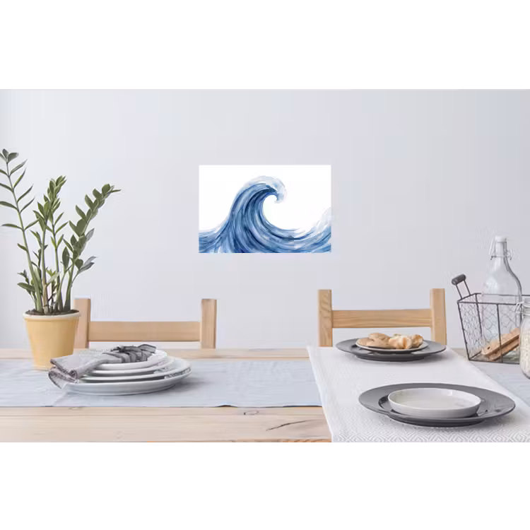 Muursticker - Water - Beweging - Natuur - Modern - Blauw — 3