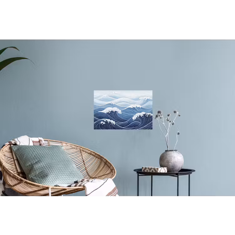 Muursticker - Water - Mozaïek - Landschap - Modern - Blauw — 4