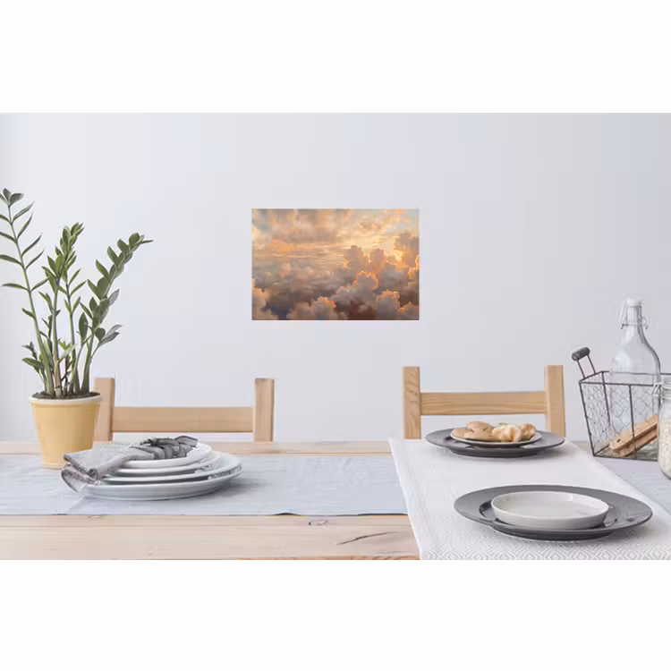 Muursticker - Wolken - Zonsondergang - Natuur - Abstract - Goud — 3