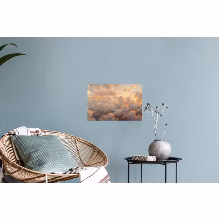 Muursticker - Wolken - Zonsondergang - Natuur - Abstract - Goud — 4