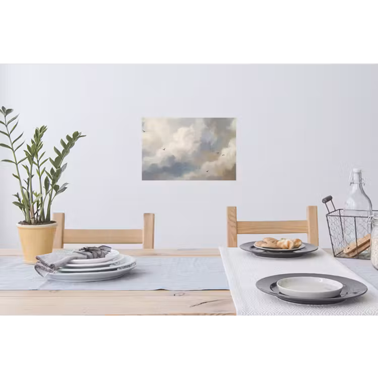 Muursticker - Vogel - Wolken - Natuur - Modern - Grijs — 3