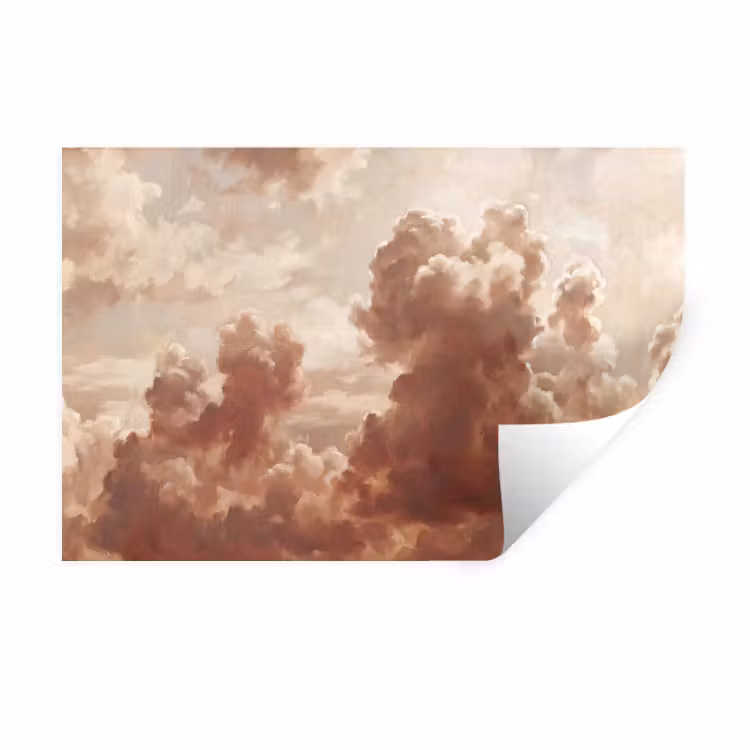 Muursticker - Wolken - Lucht - Natuur - Modern - Bruin — 1