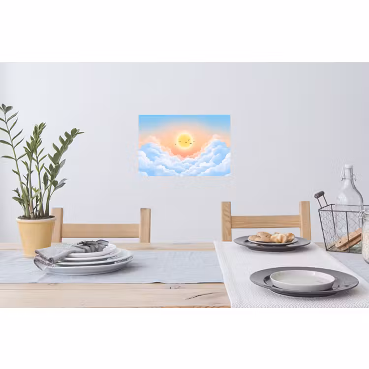 Muursticker - Zon - Vogels - Lucht - Natuur - Geel — 3