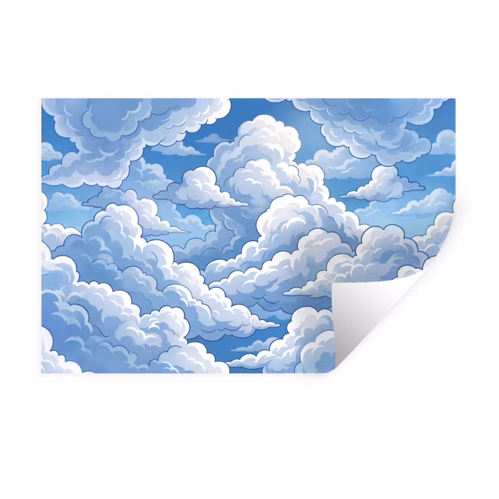 Muursticker - Wolken - Hemel - Abstract - Wit — 1