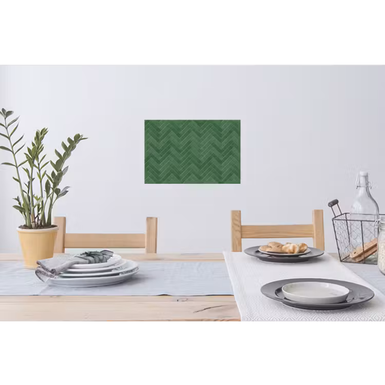 Muursticker - Visgraat - Wandtegel - Bosgroen — 3