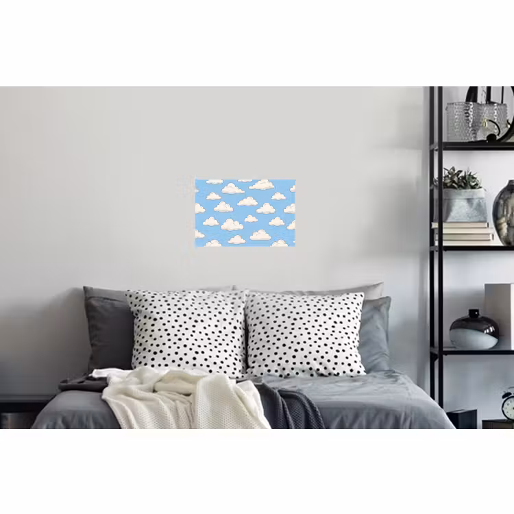 Muursticker - Wolk - Cartoon - Lucht - Blauw - Wit — 5
