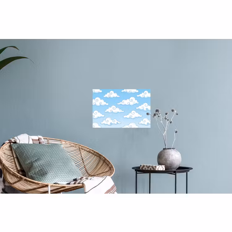 Muursticker - Wolk - Lucht - Cartoon - Blauw - Wit — 4