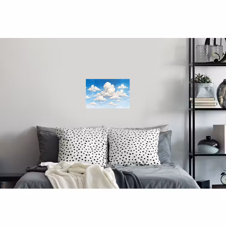 Muursticker - Wolken - Blauwe lucht - Natuur - Modern - Wit — 5