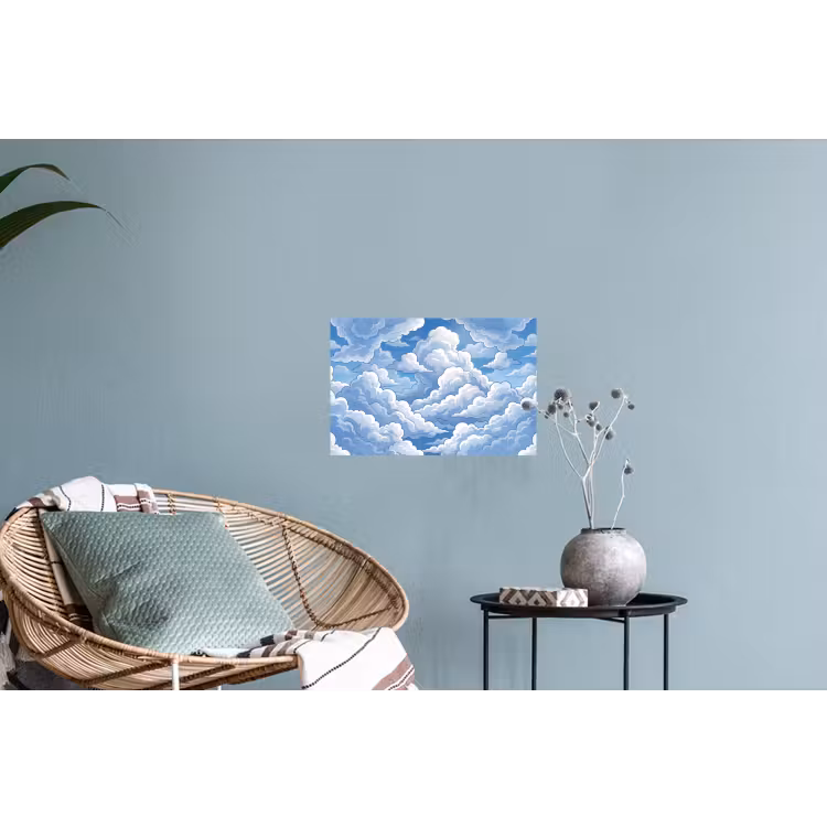 Muursticker - Wolken - Hemel - Abstract - Wit — 4