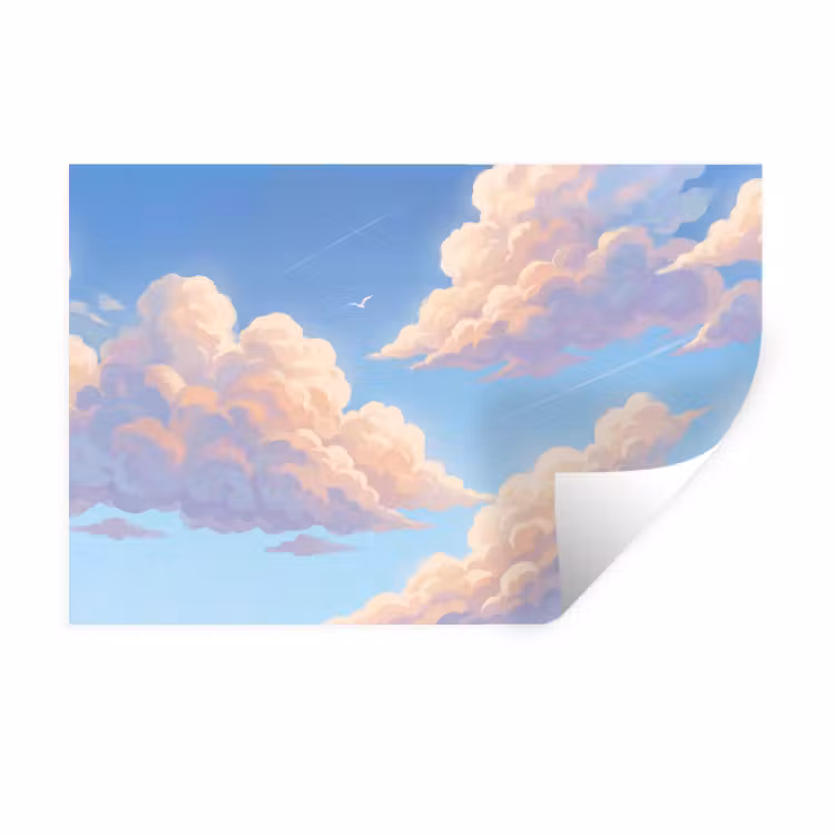 Muursticker - Wolken - Lucht - Natuur - Blauw — 1