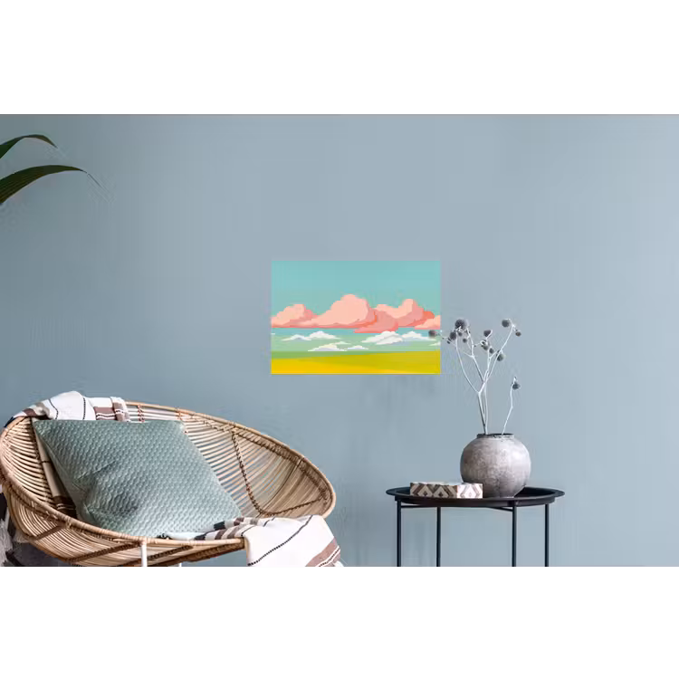 Muursticker - Wolken - Roze - Natuur - Modern - Pastel — 4