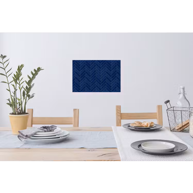Muursticker - Visgraat - Wandtegel - Donkerblauw - Navy Blue — 3