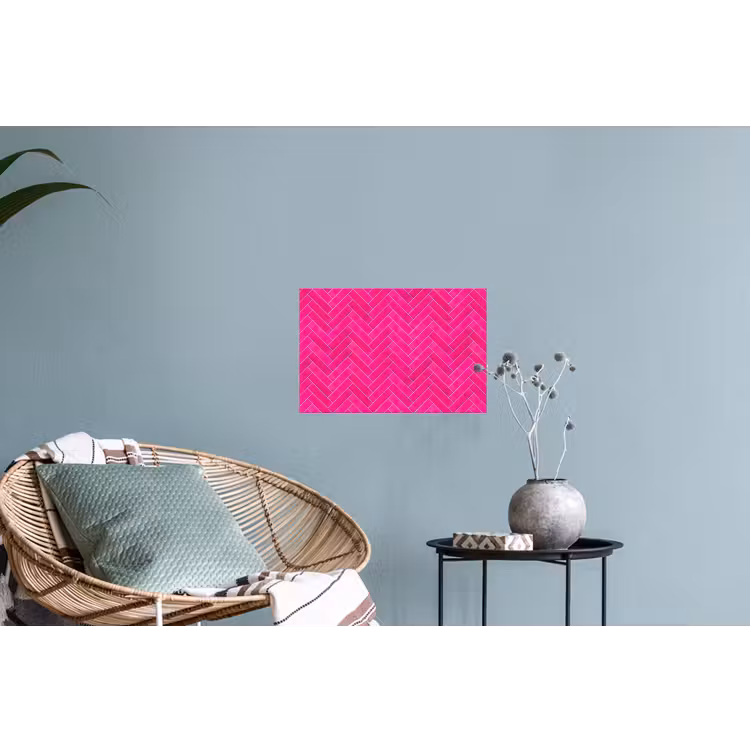 Muursticker - Visgraat - Wandtegel - Fuchsia - Roze — 4