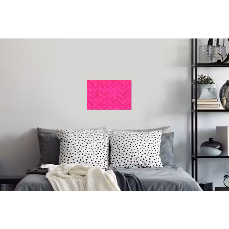 Muursticker - Visgraat - Wandtegel - Fuchsia - Roze — 5