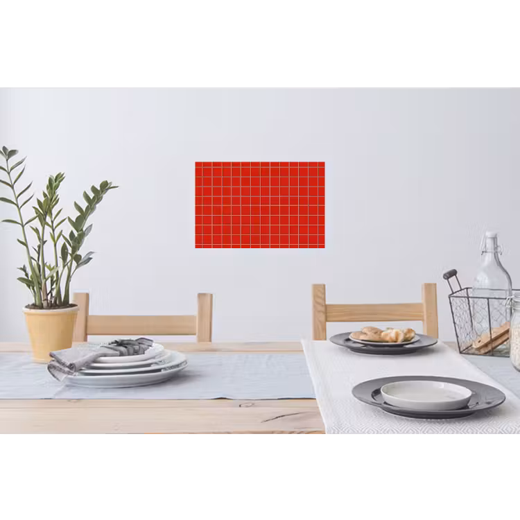 Muursticker - Tegel - Patroon - Kersen - Rood — 3