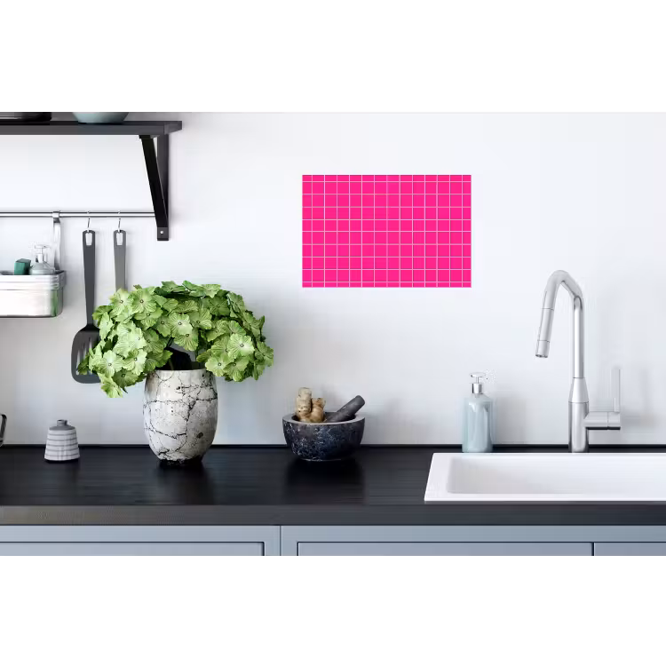 Muursticker - Tegels - Vierkant - Fuchsia — 2