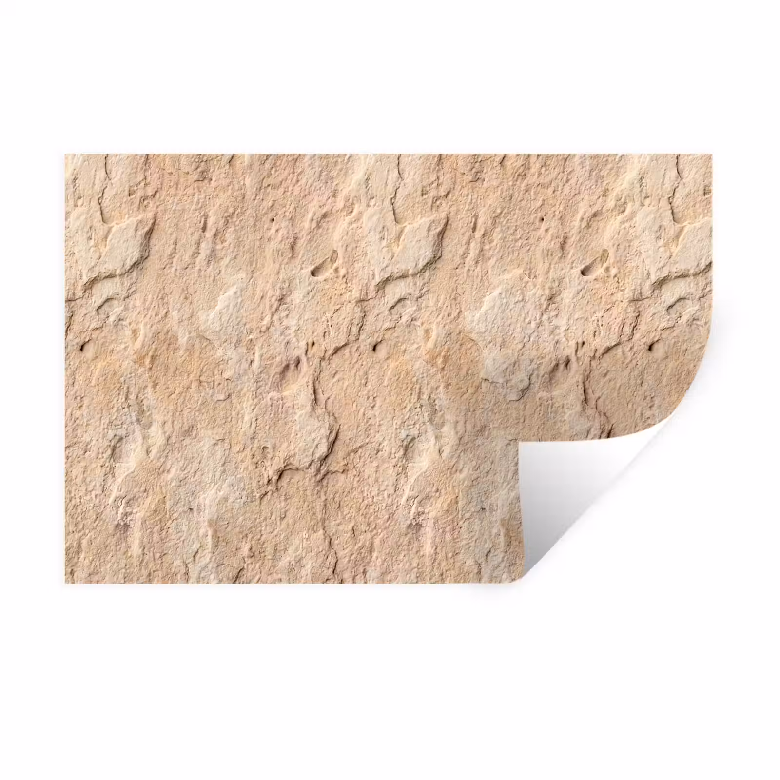 Muursticker - Textuur - Steen - Natuur - Beige — 1