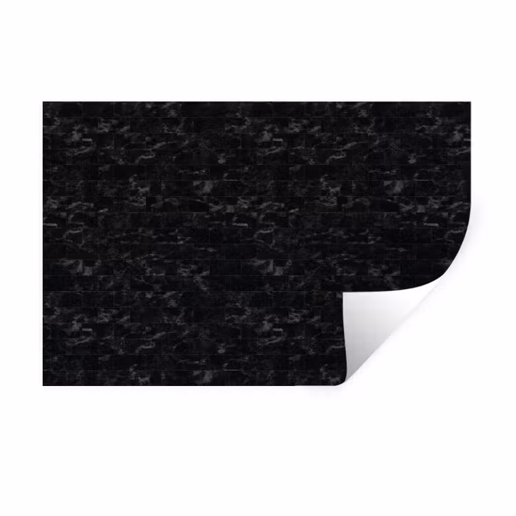 Muursticker - Tegels - Patroon - Marmer - Zwart — 1