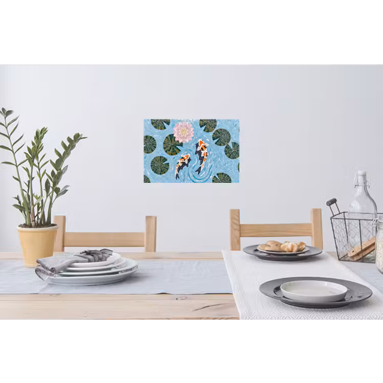 Muursticker - Vis - Water - Natuur - Mozaïek - Blauw — 3