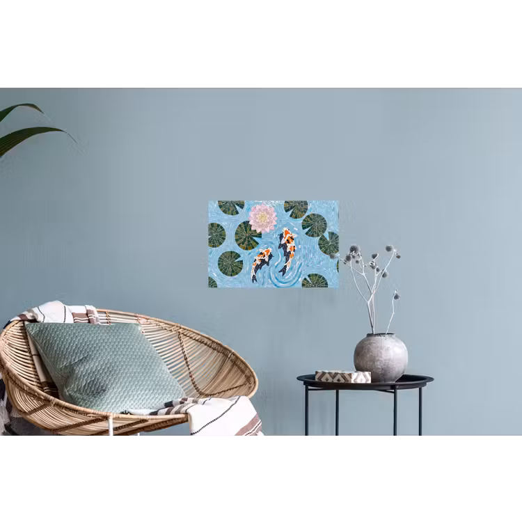 Muursticker - Vis - Water - Natuur - Mozaïek - Blauw — 4