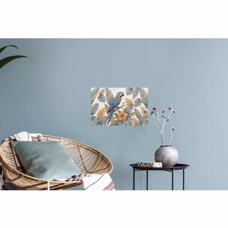 Muursticker - Vogel - Tak - Natuur - Mozaïek - Blauw — 4
