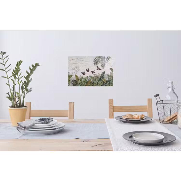Muursticker - Vogel - Vliegend - Tropisch - Mozaïek - Groen — 3