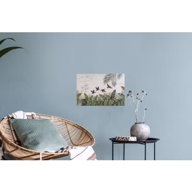 Muursticker - Vogel - Vliegend - Tropisch - Mozaïek - Groen — 4