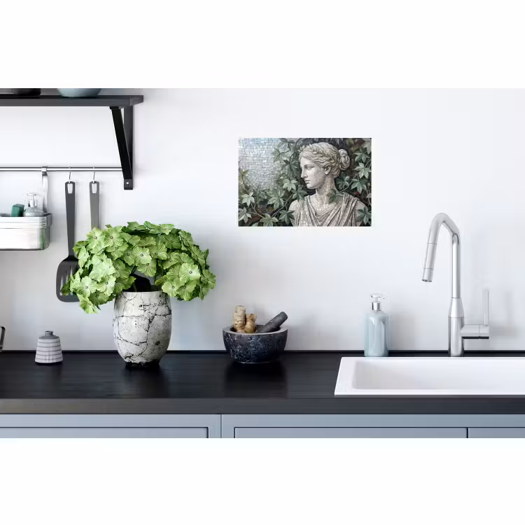 Muursticker - Vrouw - Klassiek - Mozaiëk - Natuur - Groen — 2