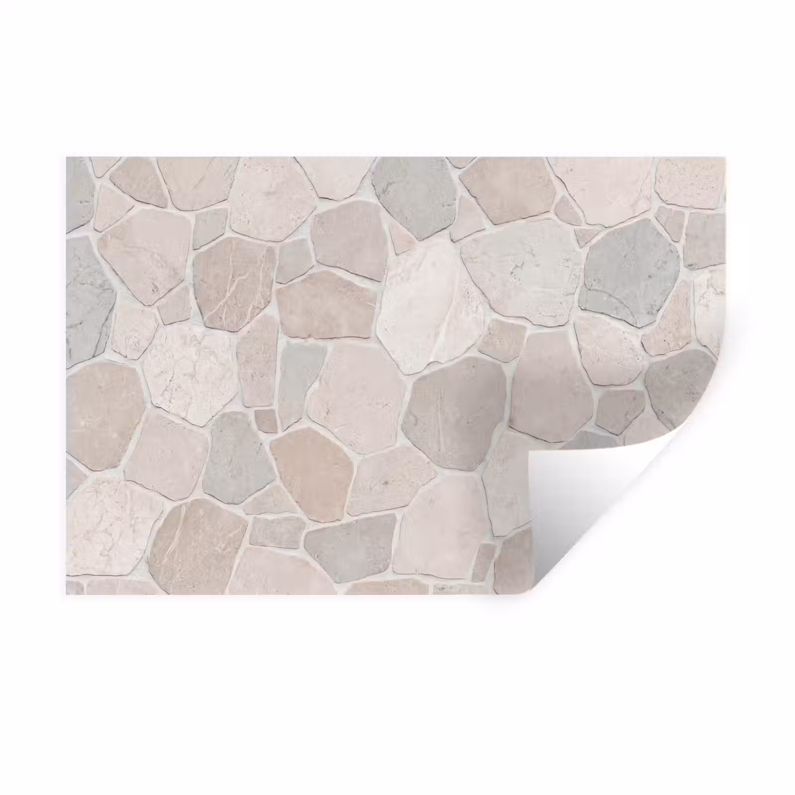 Muursticker - Steen - Patroon - Textuur - Beige — 1