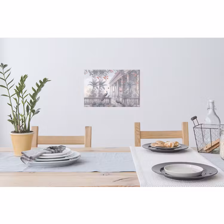 Muursticker - Vogel - Pauw - Architectuur - Klassiek - Groen — 3