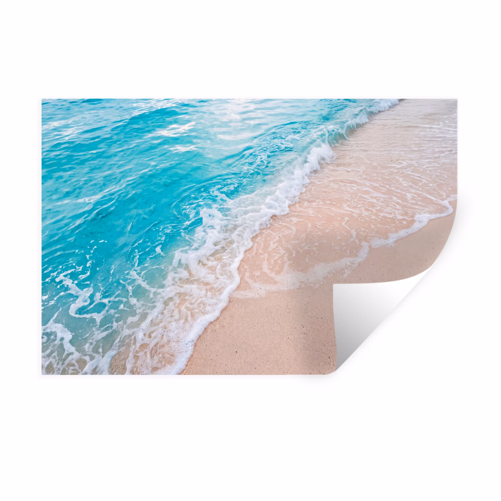 Muursticker - Strand - Zee - Golf - Natuur - Blauw — 1