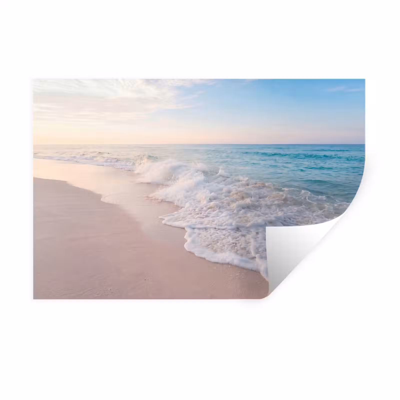 Muursticker - Zee - Golven - Strand - Natuur - Wit — 1