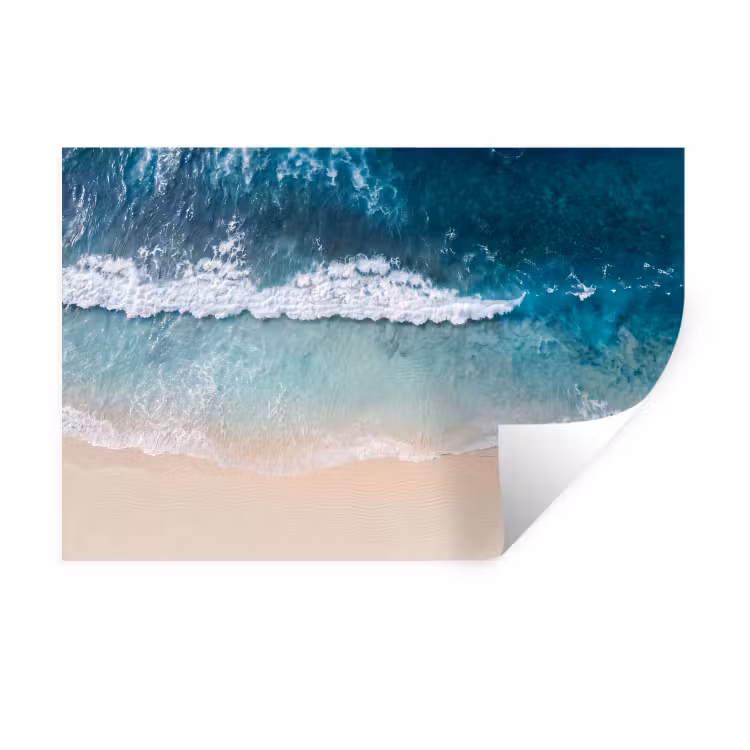 Muursticker - Strand - Zee - Golven - Natuur - Blauw — 1