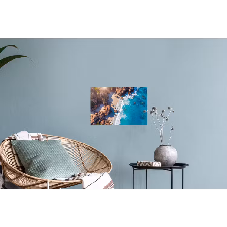 Muursticker - Strand - Zee - Rotsen - Natuur - Blauw — 4