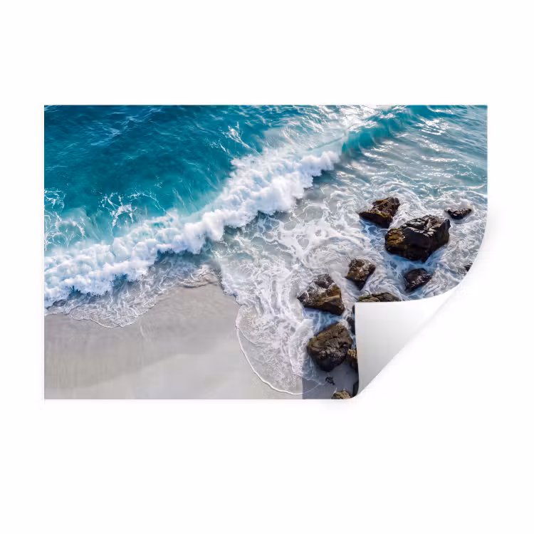 Muursticker - Zee - Golf - Strand - Natuur - Blauw — 1