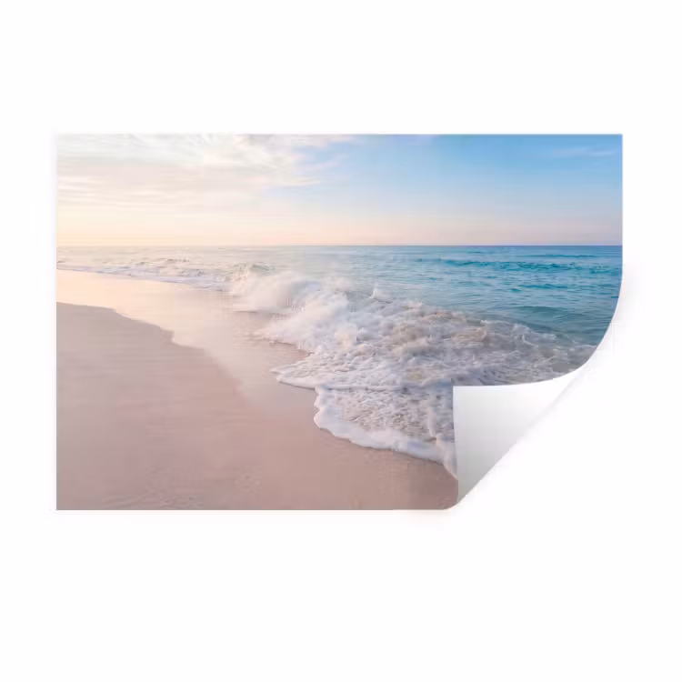 Muursticker - Zee - Golven - Strand - Natuur - Wit — 1