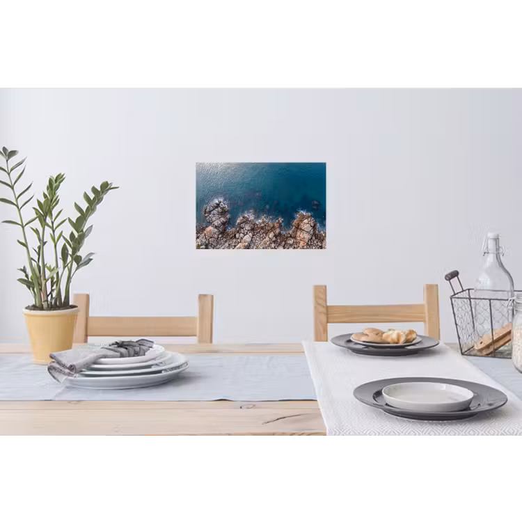 Muursticker - Zee - Kustlijn - Natuur - Abstract - Blauw — 3