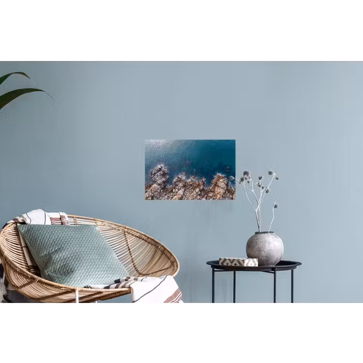 Muursticker - Zee - Kustlijn - Natuur - Abstract - Blauw — 4